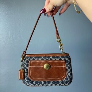 coach denim wristlet